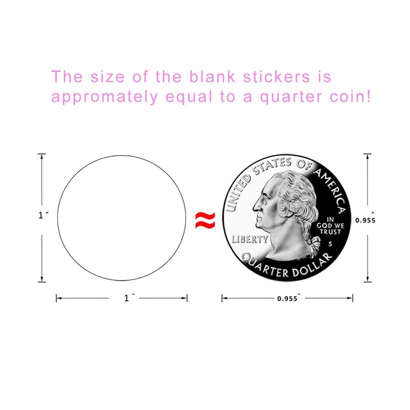 Hcode 1 Inch Color Coding Label Price Stickers Garage Sale Blank Yard Sale Round Permanent Adhesive Dots Stickers Glossy Writable Paper Labels 1000 Pieces - Image 3